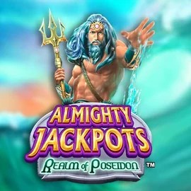 Almighty Jackpots – Realm of Poseidon online game logo by Novomatic on slotmafiacasino.eu