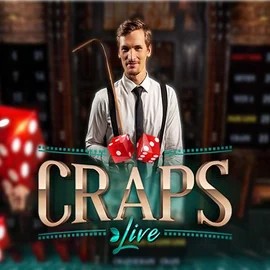Live Craps slot logo by Evolution at Slotmafia Casino
